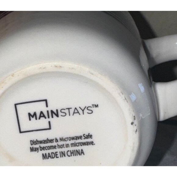 Mainstays White & Blue Striped Ceramic Mug - Picture 2 of 3